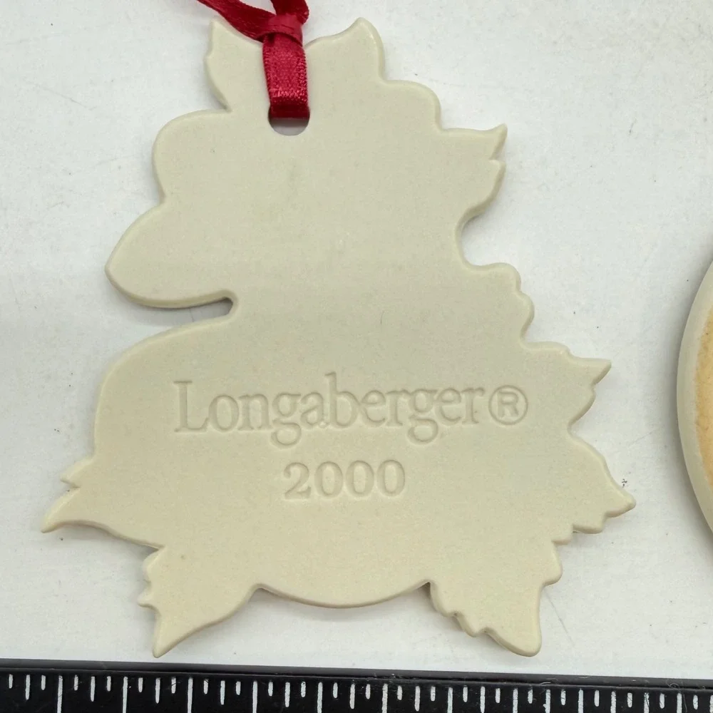 Longaberger VTG Christmas Tie‎ On Ornaments Pear Stockings lot of 4